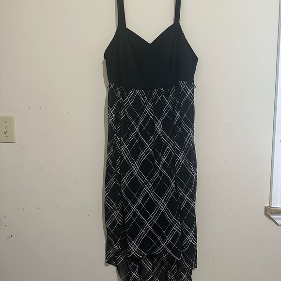 Torrid High Low Black Plaid High Low Hem Spaghetti Strap Dress Size 14 - Picture 2 of 7